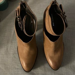 High heel shoes. Camel color. 5 1/2 inches high. Worn once